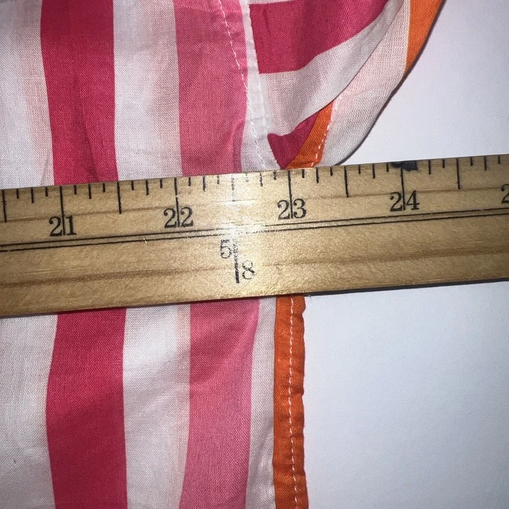 Beach Riot Women's Alexa Top in Sunset Stripes Button‎ Front Oversized Size S/M